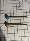 Lot Of 2 Vintage Wood Blue Red Xylophone Mallet Toy B268