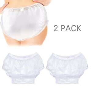 CLEAR PVC Plastic Pants Adult DIAPER NAPPY Incontinence Pants Diaper Cover