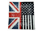 Split US America/ Union Jack Flag Star Stripe Paisley Bandana Face Mask Headband
