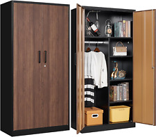 Letaya Metal Storage Cabinets,72'' Employee Lockers Steel Wardrobe with Lock Doo
