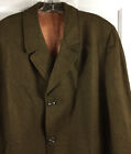 Vintage Gordon Scott Overcoat Mens 44R Brown Topcoat Wool Button Up