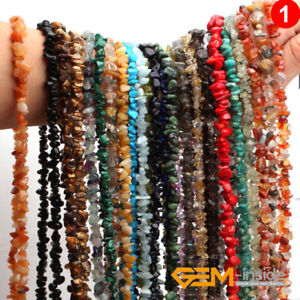 A Natural 5-8mm Freeform Gemstone Chips Beads For Jewelry Making Strand 34