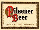 Schaefer Pilsener Beer NEW Metal Sign: Chas. Schaefer Brewing Co., Brooklyn, NY