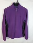 Reebok Jacket Women's Size Medium Full Zip Fleece Purple Long Sleeve Running