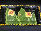 Tropical Large Platter by Laurie Gates Jungle Bloom 17.5” X 9” Dinner Floral- L1