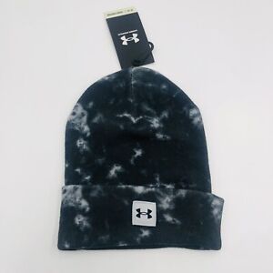 New Under Armour Beanie Mens Halftime Printed Beanie Black One Size Hat Unisex