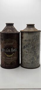 2 Cone Top Beer Cans Grain Belt Select And Blatz Very Early