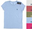 Polo Ralph Lauren T Shirt, Women's Ribbed 100% Cotton T-Shirt, Embroidered Logo