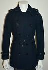 NWT BURBERRY BRITTON MENS WOOL DOUBLE BREASTED TRENCH COAT JACKET LARGE