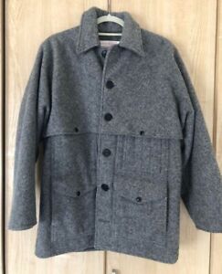FILSON Double Mackinaw Cruiser Jacket Wool Gray Made in USA Men's Size 38