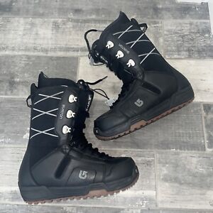 Mens Burton Moto Snowboard Boot Black Size 9.5 EUC!!!!
