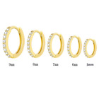 Gold Plated Hoop Earrings Unisex Fashion Jewelry With Cubic Zirconia, Women, Men
