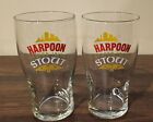 2 Harpoon Boston Irish Stout 16 OZ Tulip Beer Glasses