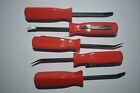 MINI PRY BAR  RED HANDLE WITH POCKET CLIP FLAT END  TOOL 5 PIECES