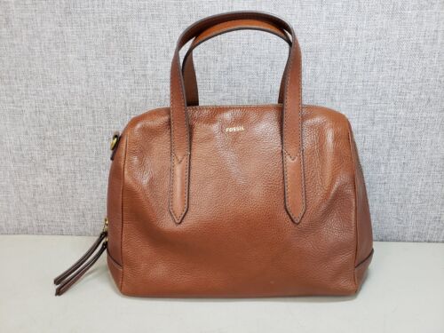 Fossil Brown Leather Satchel Bag