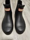 Hunter short black rubber rain/snow boots size 8 us 39eur womens