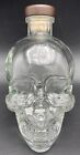 CRYSTAL HEAD VODKA Glass Skull Empty Bottle 750ML Original Cork Dan Aykroyd