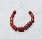 100%Natural Mediterranean Vintage Sea Red Coral Beads Handmade Polished Gemstone