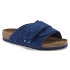 Birkenstock Men's Kyoto Nubuck Leather Indigo Blue Sandals US11 EU44 1024501