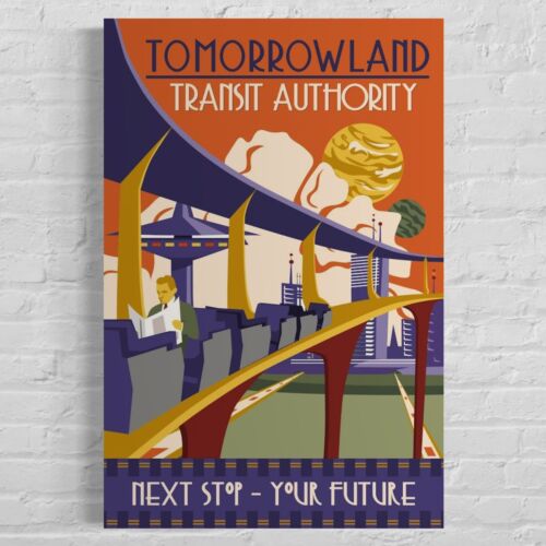 Walt Disney World Tomorrowland Transit Authority PeopleMover. Poster Art