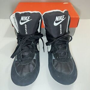 Nike Greco Supreme Size 6 Y US Black White Wrestling Shoes 940608-IB Vintage 90s