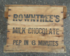 Antique Rowntree Chocolate Advertising Wood Crate with Lid & Latch Uncommon EUC