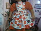 Orange Dress Pumpkin Print Apron 2 piece Dress 23