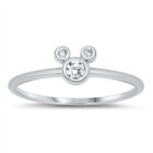 Mickey Mouse sterling silver crystal rings