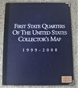 A9 -50 State Quarters Set Complete Large Bi-Fold Map Album 1999-2008 (New)
