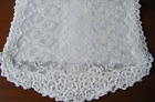 Antique Table runner Schiffli bobbin lace w embroidered princess lace pattern