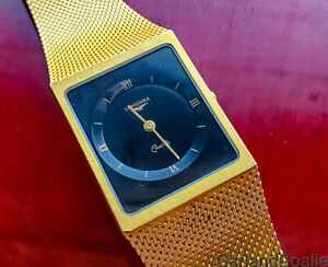 Rare Vintage Gold Plated Longines Mirage Ultra Thin Quartz Watch For Repair NR!
