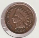1900 Copper Indian Head Penny Antique US Coin Collection Liberty Shield Cent USA