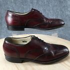 Florsheim Imperial Shoes Mens 10 D Wingtip Oxford Lace Up 93348 Red Leather