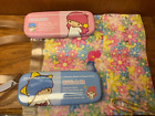 Vintage Sanrio Little Twin Stars 2 Tin Can Pencil Cases and Plastic Bag