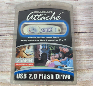 Attaché Collegiate Portable USB 2.0 Flash Drive Gonzaga Bulldogs Zags 256MB New