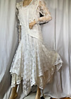 Vintage 20s look Wedding dress Bridal gown White cottage Flapper lace McClintock