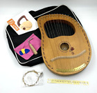 Lyre Harp Instrument Butterfly Engraving 16-String, need 2 strings fixed