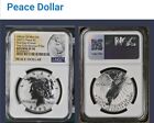 2023-S PEACE DOLLAR REVERSE PROOF  FIRST DAY ISSUE  FDOI ' FDI  NGC PF70  !!