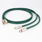 Pair 7N OCC RCA HiFi Audio Cable With 24 K Gold Plated CMC RCA Connector Plug