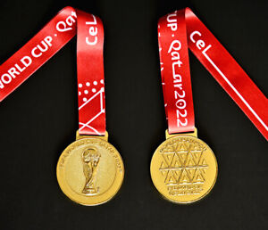World Cup Qatar 2022 Final Champions Winner Medal WM Football Soccer Gold Medal