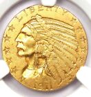 1911-S Indian Gold Half Eagle $5 Coin - NGC AU58 - Rare San Francisco Date!
