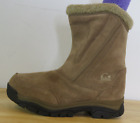 Sorel Waterproof Insulated Waterfall Snow Boots Tan Suede Mid Calf Womens Sz 9.5