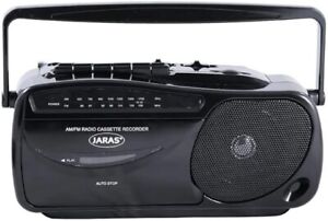 Jaras Portable Boombox Tape Cassette Player/Recorder w/ AM/FM Radio Stereo &Head