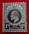 Natal:1908 -1909 King Edward VII - Inscription POSTAGE 1 Sh. Collectible Stamp.