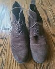 GUC Frank Wright brown suede wing tip brown Brogue boots, Size 12