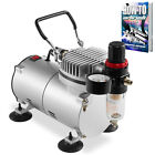 PointZero 1/5 HP Airbrush Compressor Air Pump with Regulator, Gauge, Water Trap