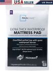 76 in x 80 in King Extra Thick Waterproof Mattress Pad with Stayz N Place Skirt