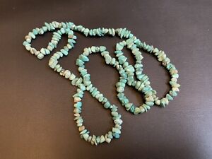 Vintage Turquoise Nugget Southwestern Necklace 34’’