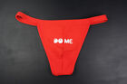H.E.Arts  DO ME Erotic custom print mens RED swim G-string Thong swimwear size L