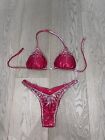 Hot Pink Bedazzled Angel Competition Bikini